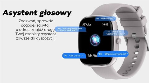 Smartwatch Damski GRAVITY GT18-1 Różowy Pasek Silikonowy + Czarny Pasek