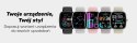 Smartwatch Damski GRAVITY GT18-1 Różowy Pasek Silikonowy + Czarny Pasek