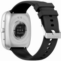 Smartwatch Damski GRAVITY GT18-5 Czarny Pasek Silikonowy + Szary Pasek