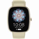 Smartwatch Damski GRAVITY GT18-7 Beżowy Pasek Silikonowy + Czarny Pasek