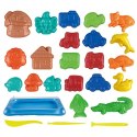WOOPIE Piasek Kinetyczny 0,8 kg Zestaw w Koszyku z Foremkami + /