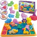 WOOPIE Piasek Kinetyczny 1,2 kg Zestaw XL ZOO Taca z Foremkami