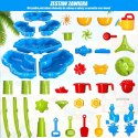 WOOPIE Stolik Wodny 2w1 Piaskownica Fontanna XXL Aquapark z Delfinem