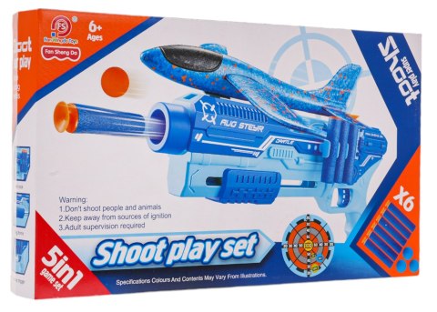 Pistolet z Wyrzutnią Samolotową 5w1 Pomarańczowy