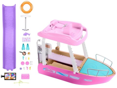 Mattel Barbie Motorówka dla lalek z TRANSFORMACJA WNĘTRZ + akcesoria ZA6042