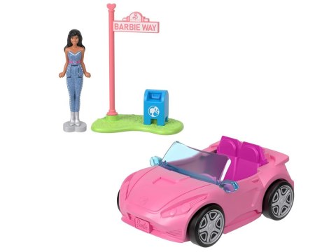 Mattel Mini Barbie Land Lalka kierowca pojazdu + autko kabriolet ZA6038 F