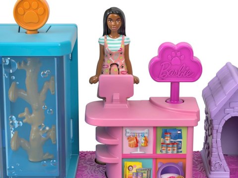 Mattel Mini Barbie Land Lalka weterynarz + zwierzaki i akcesoria ZA6041 A