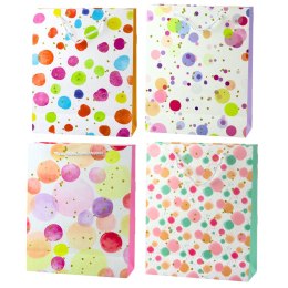 Torba Prezentowa Kropki Akwarelowe Pastelowe 32 × 26 × 10 cm