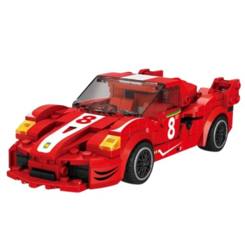 Klocki Konstrukcyjne Auto Robot 2w1 Czerwony Napęd 341 el.