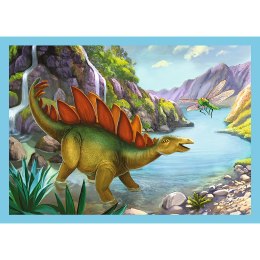 Puzzle - 4w1 - Wyjątkowe dinozaury - Trefl 34609