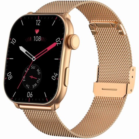 Smartwatch Damski GRAVITY GT28-5 Pasek + Bransoleta Różowe złoto Czarny
