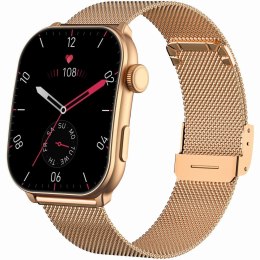 Smartwatch Damski GRAVITY GT28-8 Pasek + Bransoleta Różowe złoto Granatowy