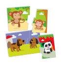Gra edukacyjna Puzzle Mamy i Dzieci Język Polski Zwierzęta Uczę się Bawiąc Clementoni 50763