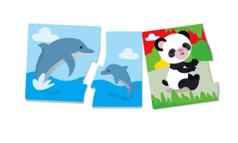 Gra edukacyjna Puzzle Mamy i Dzieci Język Polski Zwierzęta Uczę się Bawiąc Clementoni 50763