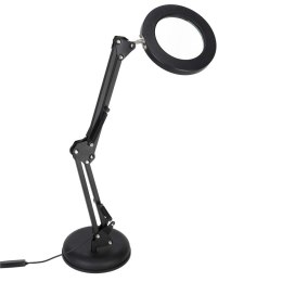Lampka na biurko biurkowa LED z lupą szło powiększające obrotowy wysięgnik 2 sposoby mocowania