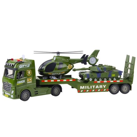Ciężarówka Laweta Militarna Wojskowa Czołg Helikopter Światła Dźwięki