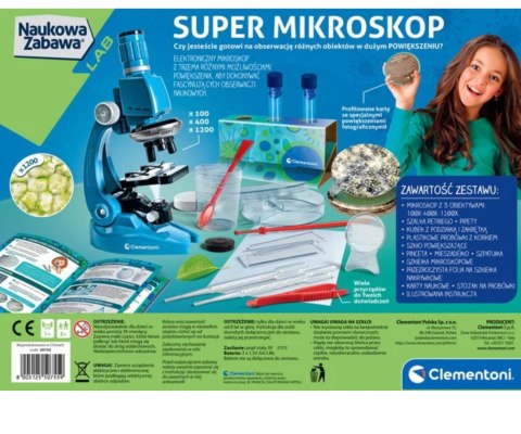Clementoni Naukowa Zabawa Lab 50755 Super Mikroskop