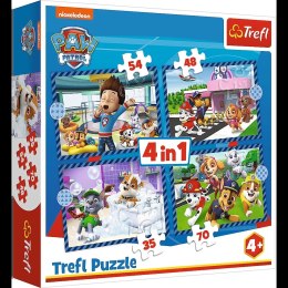 Puzzle - 4w1 - Psie sprawy - Psi Patrol - Trefl 34650