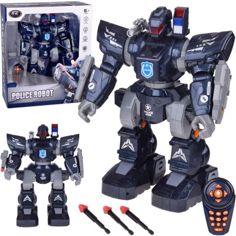 Zdalnie sterowany ROBOT POLICYJNY - chodzi, tańczy, strzela i świeci RC0731