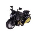 Motocykl Do Składania Skręcania Metal 1:14 DIY Czarny Złote Elementy