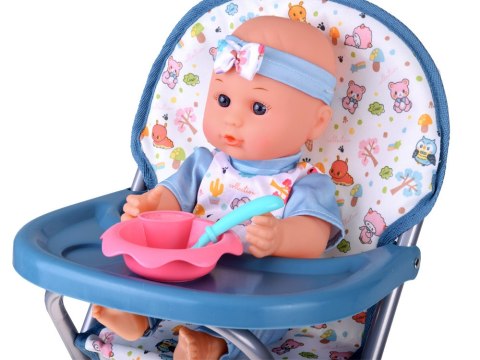 Zestaw Deluxe Lalka Bobas Wózek Łóżeczko Krzesełko akcesoria 16 ele ZA5917