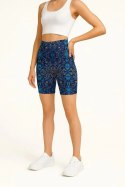 Krótkie Legginsy z Wysokim Stanem - Neon Splash
