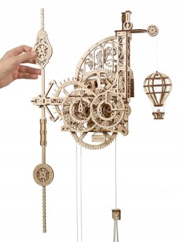 AERO CLOCK DREWNIANY ZEGAR ŚCIENNY Z WAHADŁEM DZIAŁAJĄCY DO ZŁOŻENIA PUZZLE