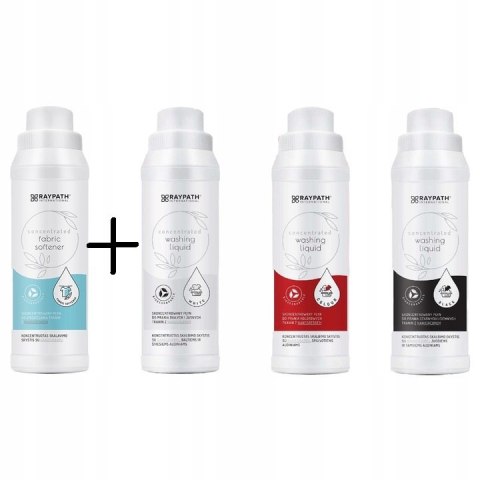ZESTAW Płyn do Prania Kolorów Czarnego Jasnych z Nanosrebrem RAYPATH 500ml