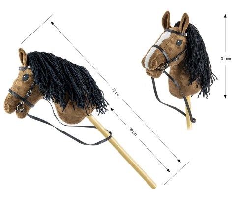 Milly Mally Hobby Plus Koń na Kiju Dark Brown