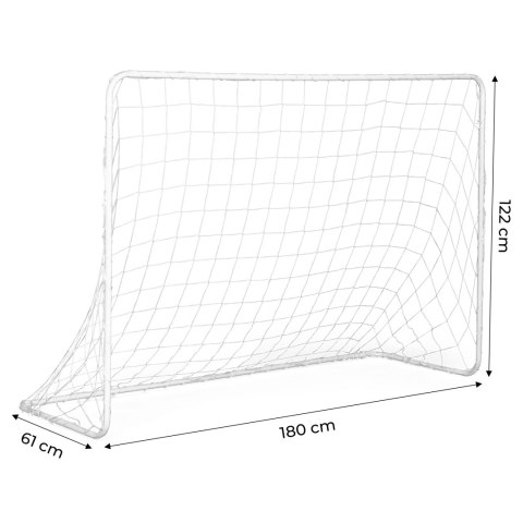 Dwie bramki piłkarskie z siatką do piłki nożnej 180x122cm ECOTOYS