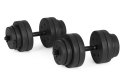 Hantle regulowane 2x10 kg zestaw do ćwiczeń 20 kg