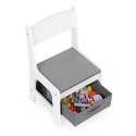 Zestaw mebli dla dzieci stolik + 2 krzesła tablica kredowa ECOTOYS