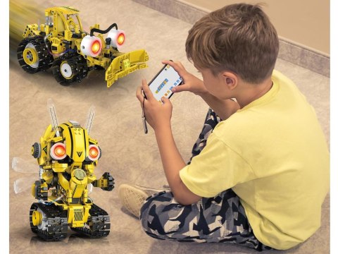 Klocki Techniczne Robots Pro 5w1 Zestaw Pilot + światło LED 673ele RC0743