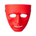 Maska Anonim Karnawałowa Halloweenowa Na Gumce Biała Czerwona