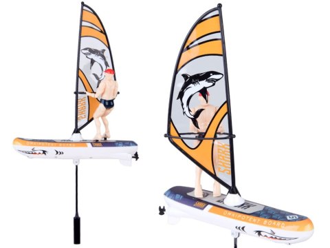 Zdalnie sterowany świecący WINDSURFER pływający na pilota RC0740