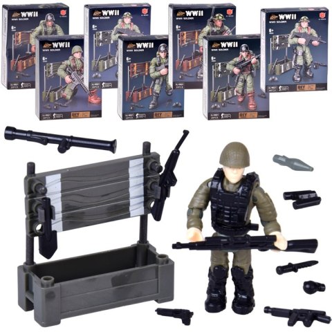 Klocki żołnierz WWII figurka żołnierzyk model do złożenia 28 ele ZA5723