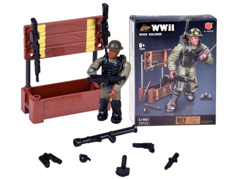 Klocki żołnierz WWII figurka żołnierzyk model do złożenia 28 ele ZA5723