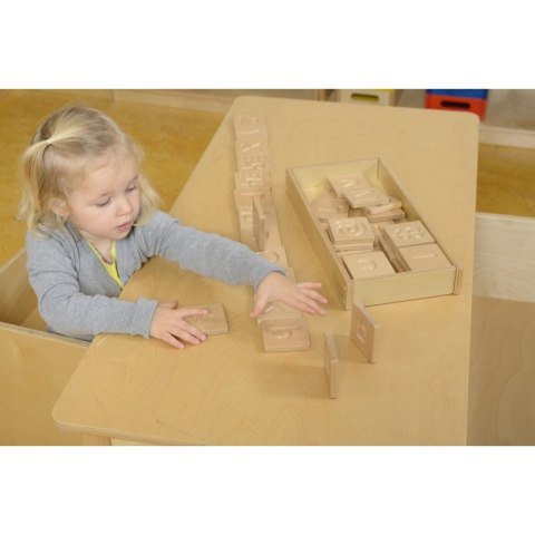 MASTERKIDZ Zabawka Sensoryczna Rozpoznaj Dotykiem Literki Cyfry Kształty Montessori