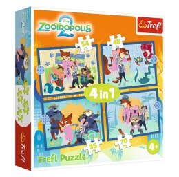 Puzzle - 4w1 (35, 48, 54, 70) - Zootopia pełna przygód - Disney Zwierzogród 2 - Trefl 34677