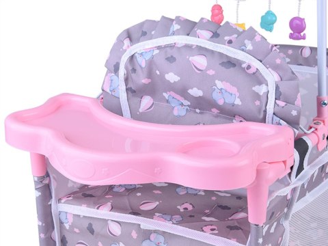 Zestaw dla Lalek 2w1 Łóżeczko i Krzesełko do karmienia Sweet Dream ZA5918