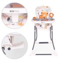Fotelik krzesełko do karmienia dzieci składane + zabawki ECOTOYS