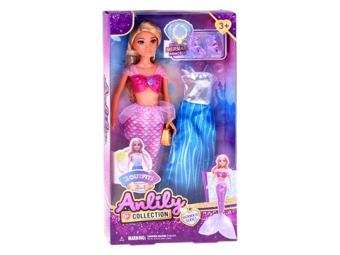 Anlily lalka 2w1 Syrenka Księżniczka + akcesoria ZA5708