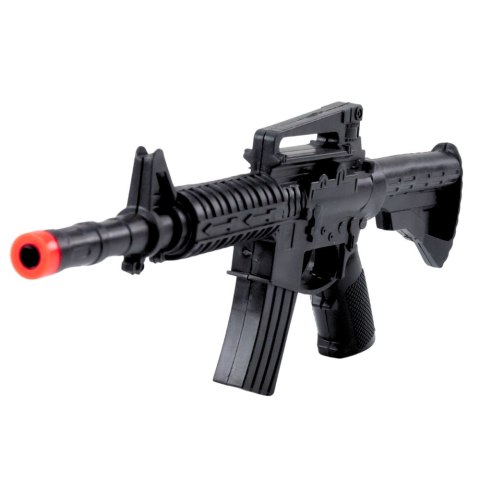 Karabin Zabawkowy Mechaniczny Dźwięk Strzałów Czarny 32cm