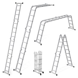 Drabina aluminiowa wielofunkcyjna 4x4 przegubowa składana 150 kg ModernHome