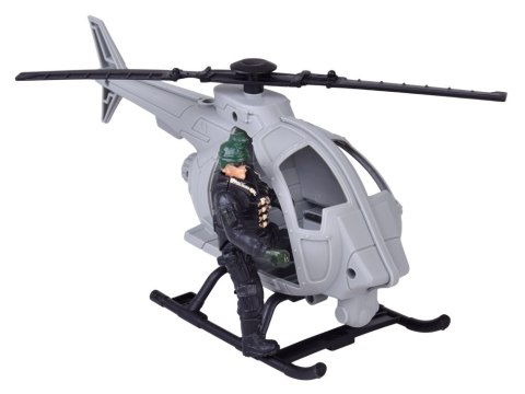 Duży zestaw militarny czołg myśliwiec helikopter + żołnierz ZA5752