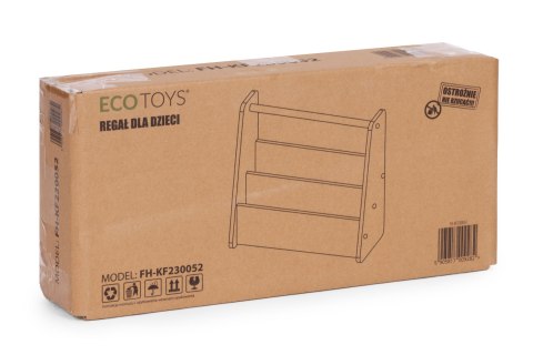 Biblioteczka dziecięca Montessori regał na książki organizer 3 poziomy biały ECOTOYS