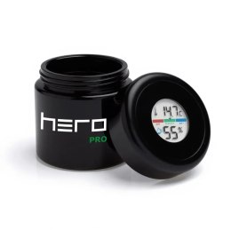 Szklany pojemnik bezzapachowy z higrometrem HERO PRO - 100 ml