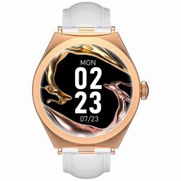 Smartwatch Gravity Różowe Złoto Biały GT25-5