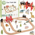 WOOPIE GREEN Drewniana Kolejka ZOO Zestaw XL Pociąg na Magnes Tor 60 el. FSC