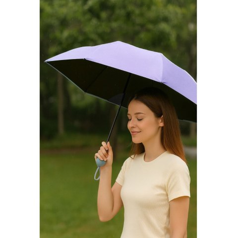 Parasolka Kieszonkowa Składana z Ochroną UV UPF 50+ Etui Fioletowa 90 cm